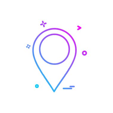 Gezinti simgesi tasarım, renkli vektör çizim