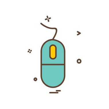 Bilgisayar fare düz simge vektör çizim 