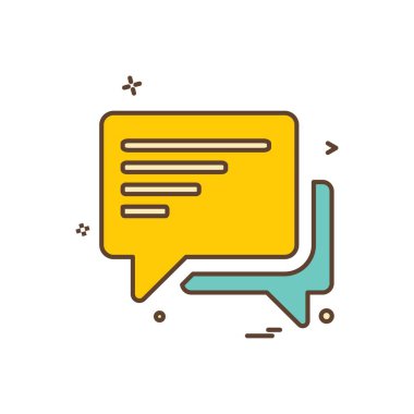 konuşan sohbet sms simge vektör çizim 