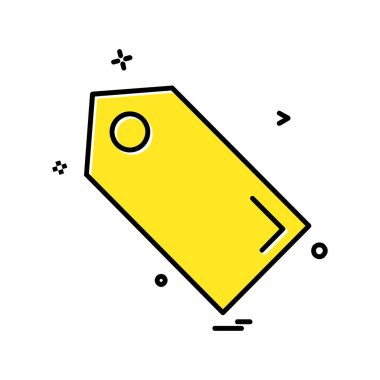 Etiket simgesi tasarım vektörü 