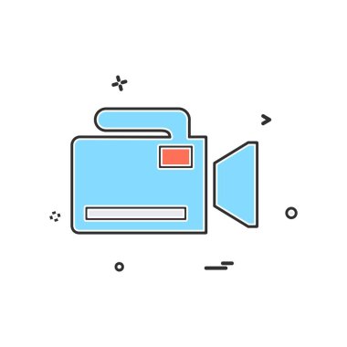 Kamera simgesi tasarım vektörü