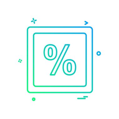 Yüzde simge tasarlamak vektör