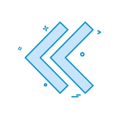 Sol ok simgesi tasarım vektörü