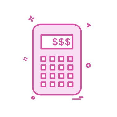 Hesap makinesi simgesi tasarım vektörü