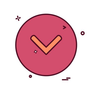 Aşağı ok simgesi tasarım vektörü