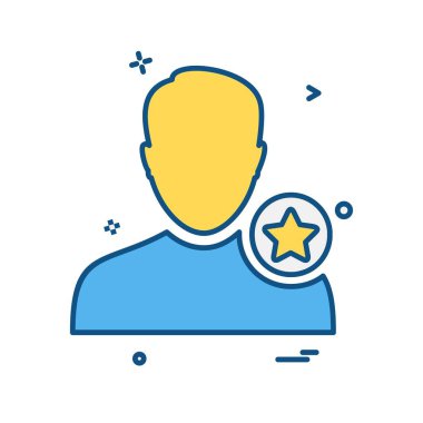 Avatar erkek simge tasarım vektörü