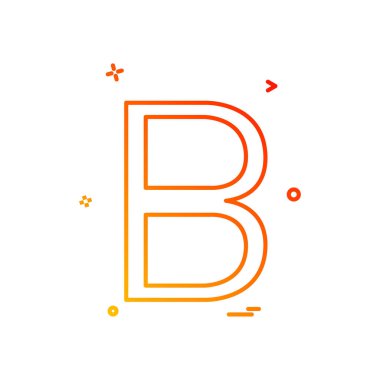 b harfi simge vektör tasarımı
