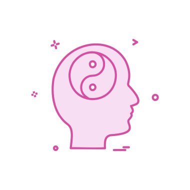 Zihin simgesi tasarım vektörü