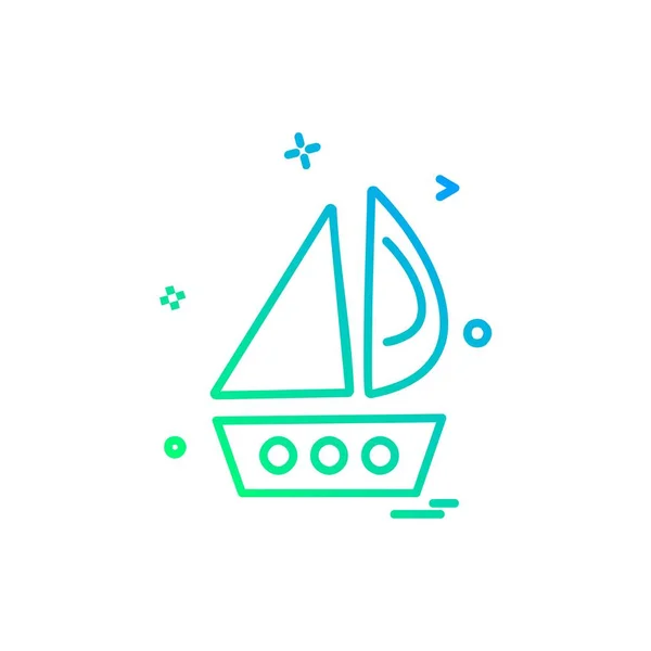 Boat Icon Design Vector — Stock Vector