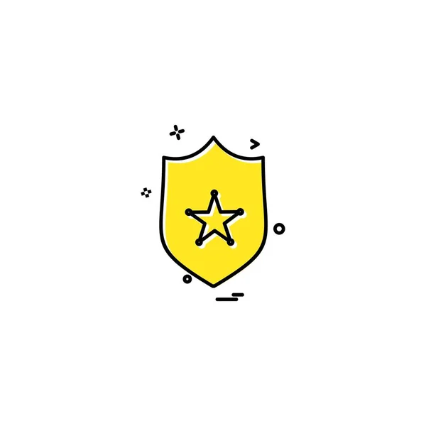Дизайн Значка Щита Барвисті Векторні Ілюстрації — стоковий вектор