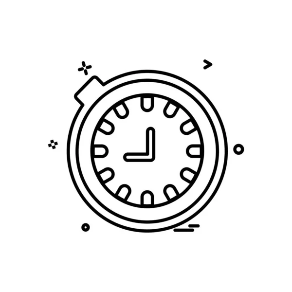 Idő Ikonra Design Színes Vektoros Illusztráció — Stock Vector