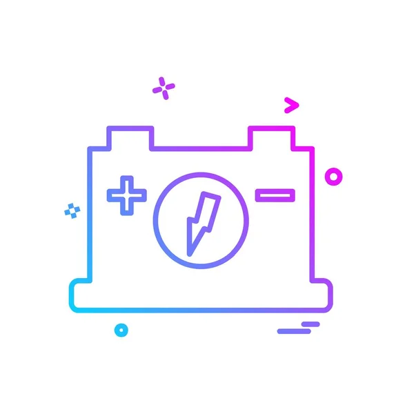 Battery Icon Design Vector — Stock Vector