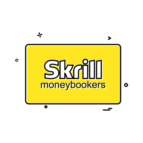 Skrill Tarjeta Icono Diseño Vector — Vector de stock