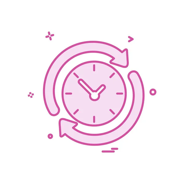 Icono Tiempo Diseño Vector Colorido Ilustración — Vector de stock