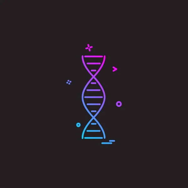 Dna 图标设计 彩色矢量插图 — 图库矢量图片