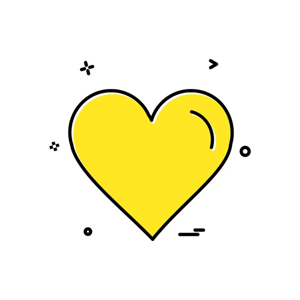 Heart Icon Design Illustrazione Vettoriale San Valentino — Vettoriale Stock