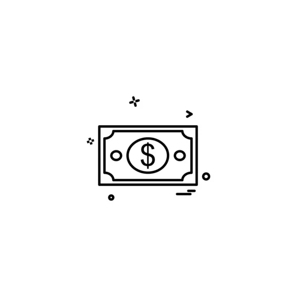 Dollar Icon Design Vector Illustration — Stock Vector