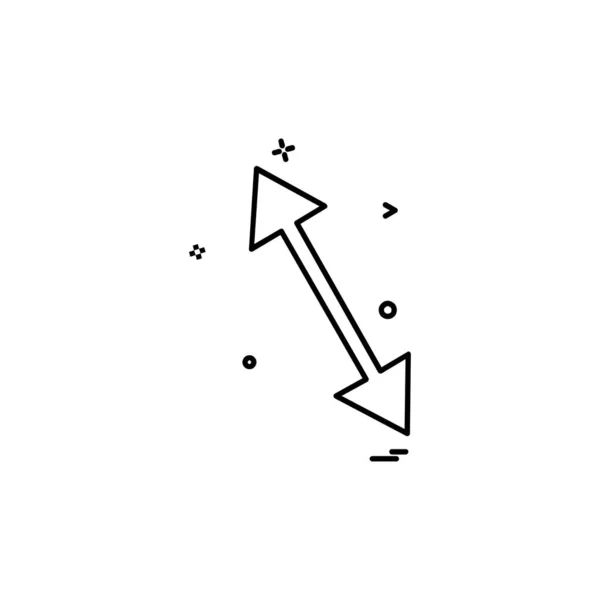 Flecha Icono Diseño Vector — Vector de stock