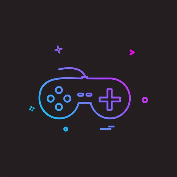 Controlador Jogo Vetor Design Ícone — Vetor de Stock