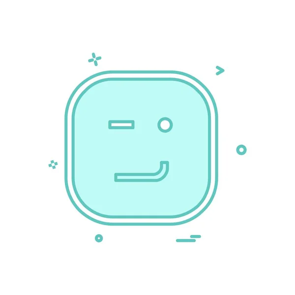 Vetor Design Ícone Feliz Emoji —  Vetores de Stock