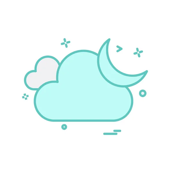 Wolke Icon Design Bunte Vektorillustration — Stockvektor