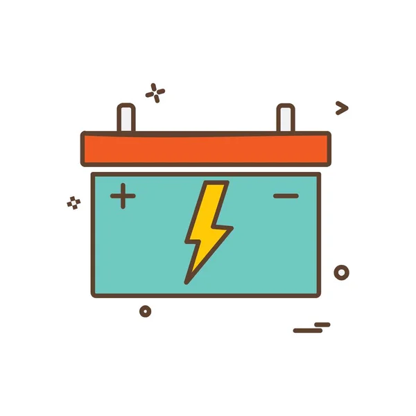 Design Vektor Für Batterie Symbole — Stockvektor