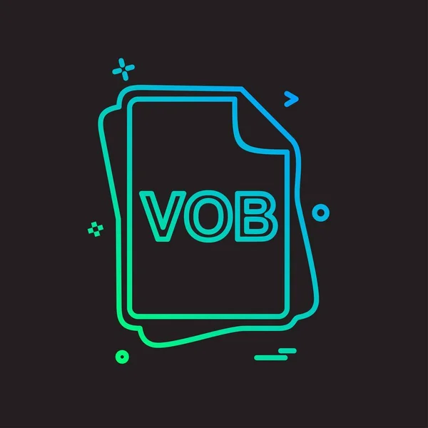 Vobファイルのアイコンデザインベクトル — ストックベクタ