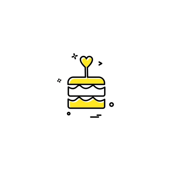 Kuchen Ikone Design Vektor Illustration — Stockvektor