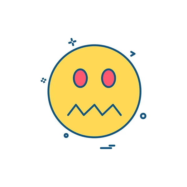 Emoji Εικονίδιο Σχεδιασμός Πολύχρωμο Διανυσματικά Εικονογράφηση — Διανυσματικό Αρχείο