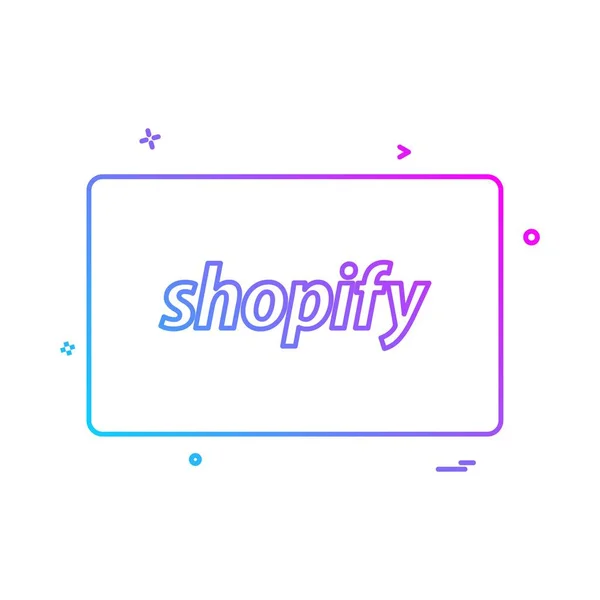 Shopify Pictogram Ontwerp Vector — Stockvector