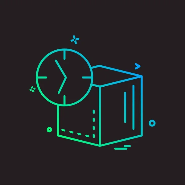 Icono Del Cubo Vector Diseño — Vector de stock