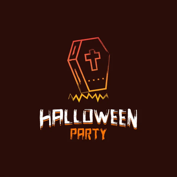 Diseño Fiesta Halloween Con Vector Fondo Marrón Oscuro — Archivo Imágenes Vectoriales