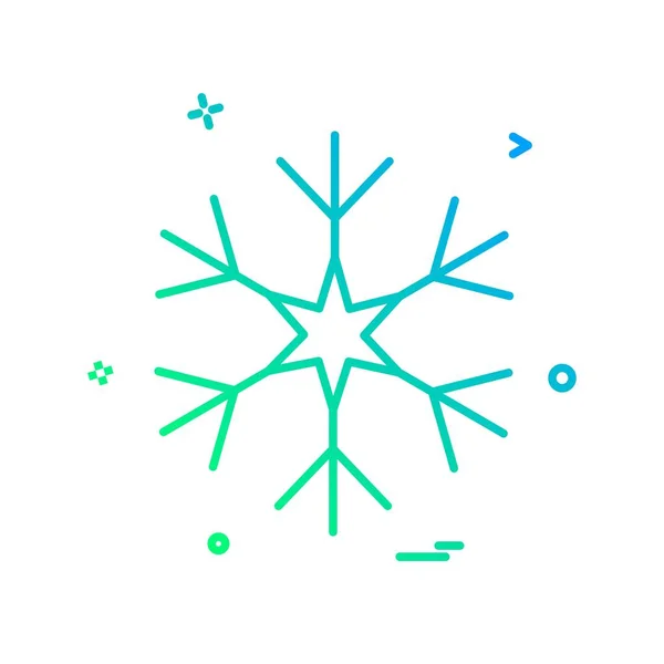 Піктограма Сніжинки Вектор Білому Тлі — стоковий вектор