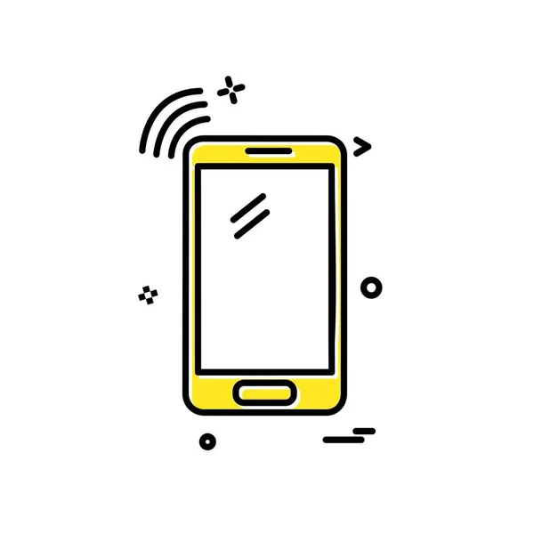 Smart Phone Icon Design Vector — Stock Vector