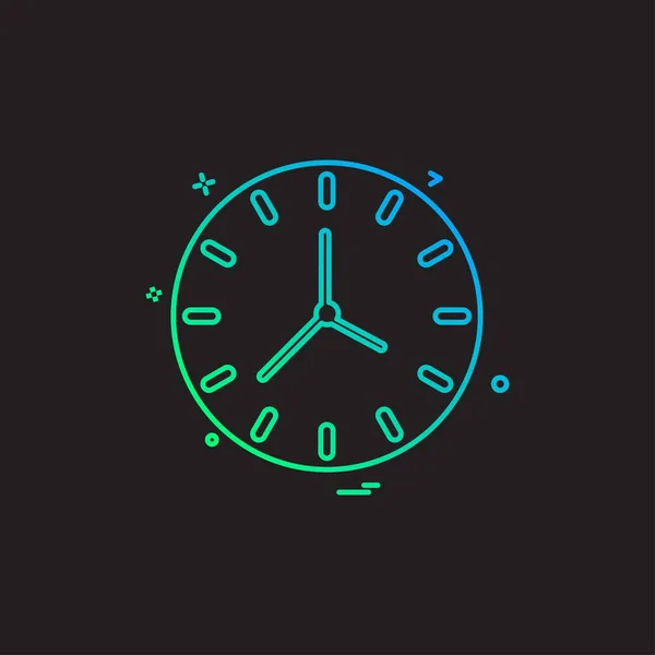 Simge Vektör Tasarımı Saat Zaman Saniye — Stok Vektör
