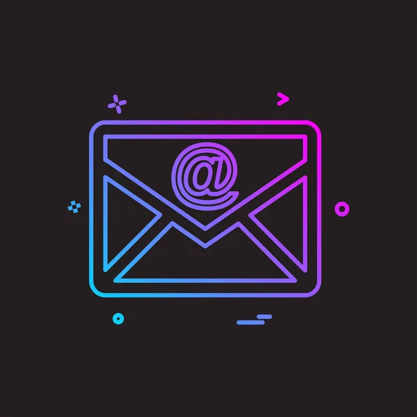 Mailové Ikony Designu Barevné Vektorové Ilustrace — Stockový vektor