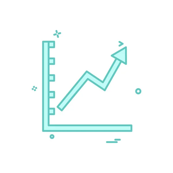 グラフ アイコン デザイン ベクトル図 — ストックベクタ