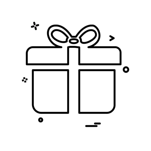 Geschenkdoos Pictogram Ontwerp Vectorillustratie — Stockvector