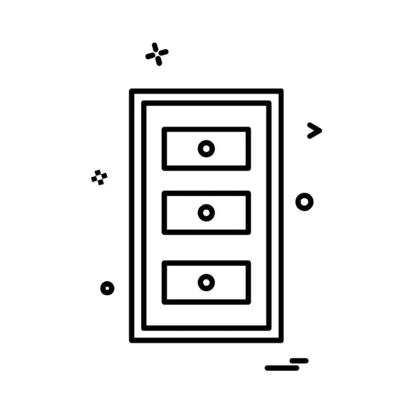 Möbel Ikone Design Bunte Vektor Illustration — Stockvektor