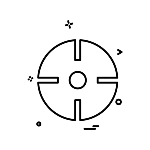 Ziel Icon Design Vektor Illustration — Stockvektor