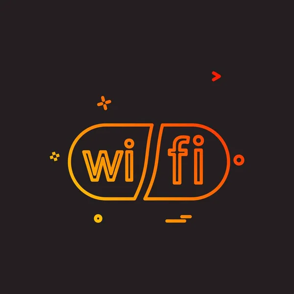 Wifi Icon Design Vector — Stock Vector