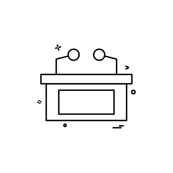 Desk Icon Design Vector — Stock Vector