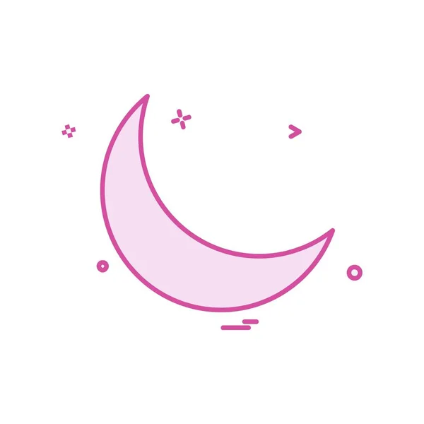 Crescent Icon Design Vector — Stock Vector