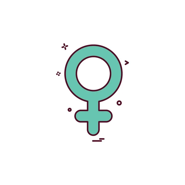 Icono Femenino Diseño Vector Ilustración — Vector de stock