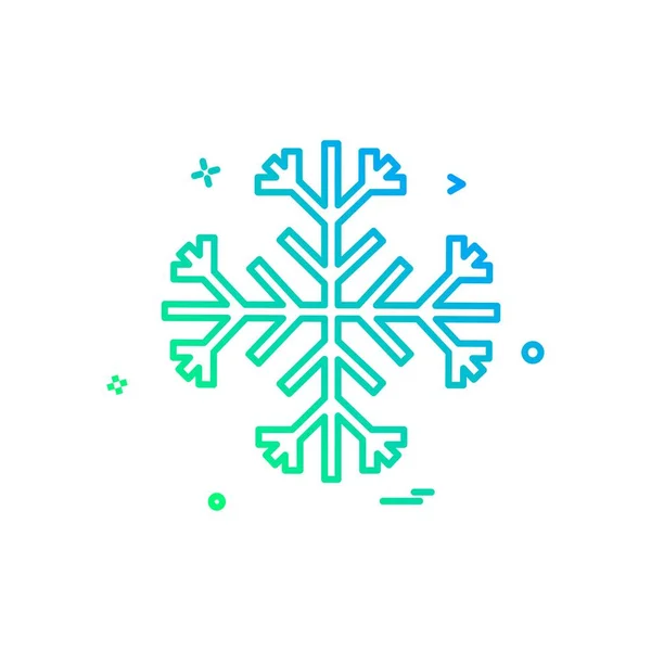 Красочная Иконка Снежинки Белом Фоне — стоковый вектор