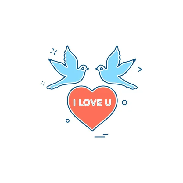 Diseño Iconos Corazón Ilustración Vectorial Para San Valentín — Vector de stock