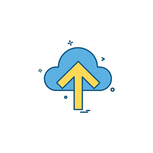 Nube Icono Diseño Vector — Vector de stock