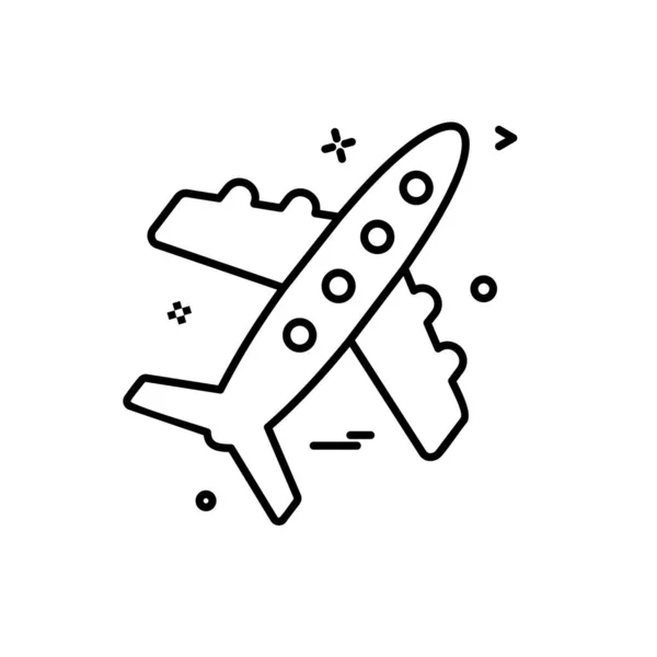 Vecteur Conception Icône Avion — Image vectorielle