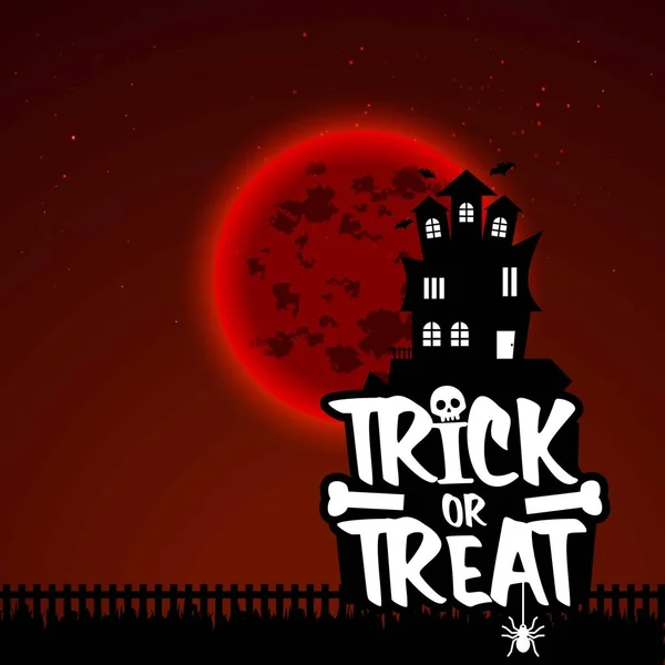 Boldog Halloween Ijesztő Éjszakai Háttér — Stock Vector