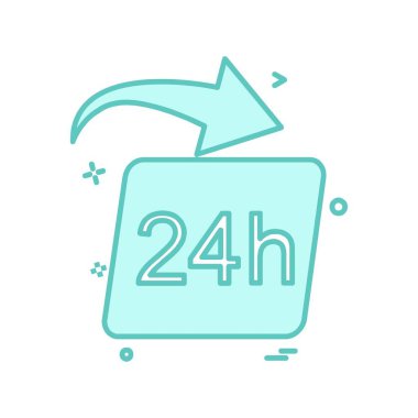 Saat simgesi tasarım vektörü 